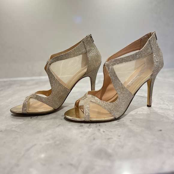 Nina Sparkling soft silver high heels Special Occasions, Grad, Wedding - Picture 4 of 7